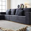 Canapé modulaire Cloud, 5 sièges, tissu en velours côtelé, porte-gobelets, sans assemblage, velours côtelé relaxant avec des amis, siège profond, plusieurs choix de disposition