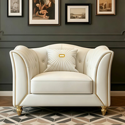 American-style luxury leather sofa.