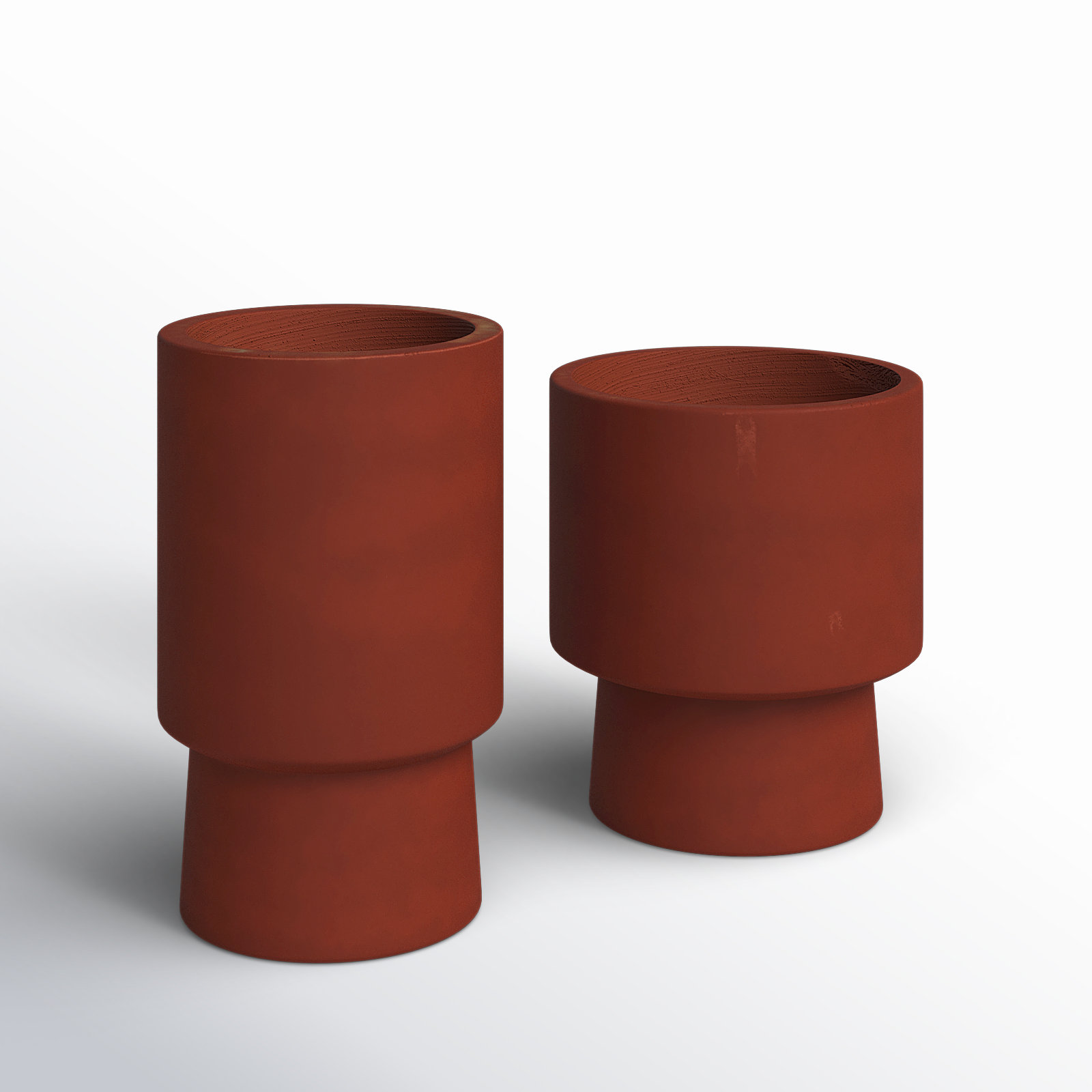 Robbins Pot Planter, Red, 16.55" H x 9.85" W x 10.3" D
