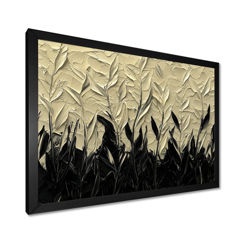 Indrishka - Art mural abstrait, Noir, H 30 po x l 40 po, Reproduction encadrée d'une seule photo