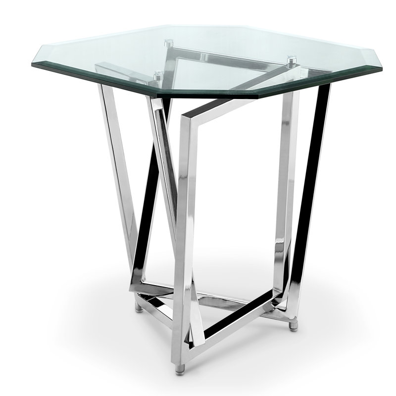 Glass Top End Table