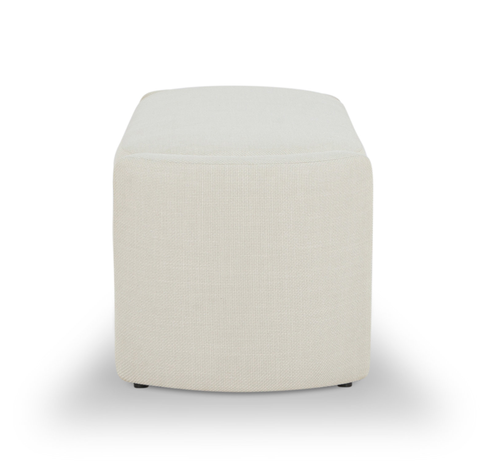 Mizel 62" Entryway Bench, Luxe Cream Basketweave