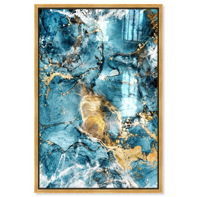 Oliver Gal Strength and Soul Abstract - Leaf & Hand-Applied Glass Coat Framed Canvas Art