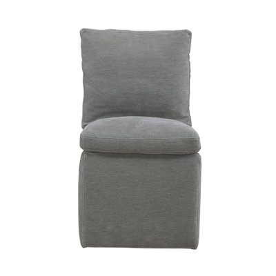 Chaise rembourrée Faouzi avec roulettes