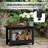 24" Waterproof HIPS Shower Bench, All-Weather Shower Stool, 400 lbs Weight Capacity, Non-Slip Feet, Black-75284315-75284261