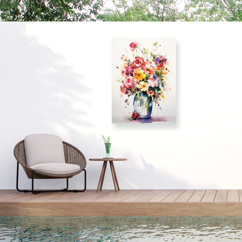 Incado Vibrant Bouquet Outdoor  Canvas, H 35 po x l 47 po