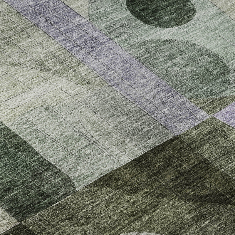 Premium Machine Washable Dilorenzo AMF1117 Geometric Rug, Rectangle 10' x 14'