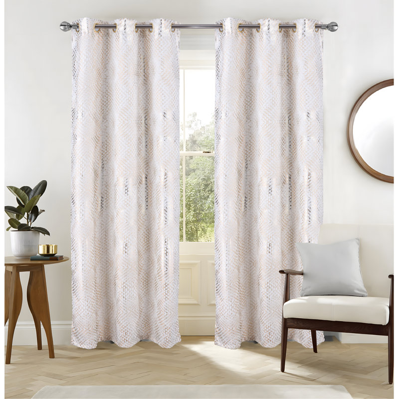 Ensemble de rideau de fenêtre Hailey, Blanc