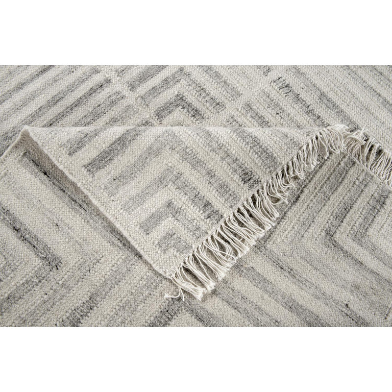 Vintage Geometric Flatweave Area Rug, Rectangular 140 x 200cm