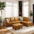 Brown GInger Faux Leather selected