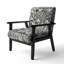 Fauteuil d'appoint rembourré glam doré Makei