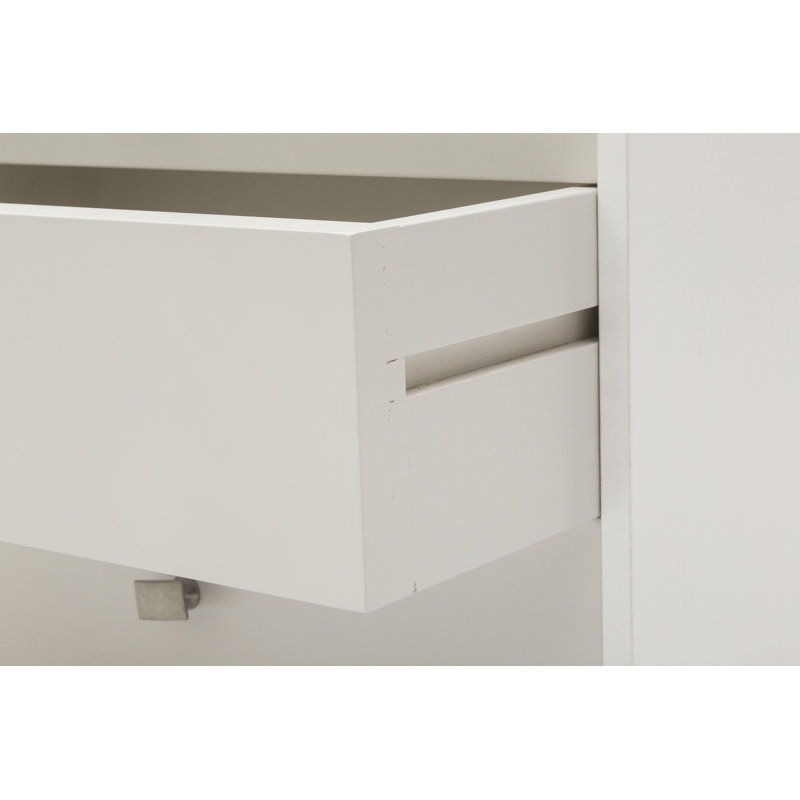 Jadrien 46cm W Manufactured Wood Bedside Table, Grey