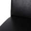 Chic paire de chaises de salle à manger rembourrées noires - support en bois d'hévéa élégant et élégant, 2 pieds noirs et robustes