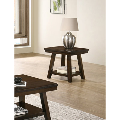 Table de bout rectangulaire en espresso foncé