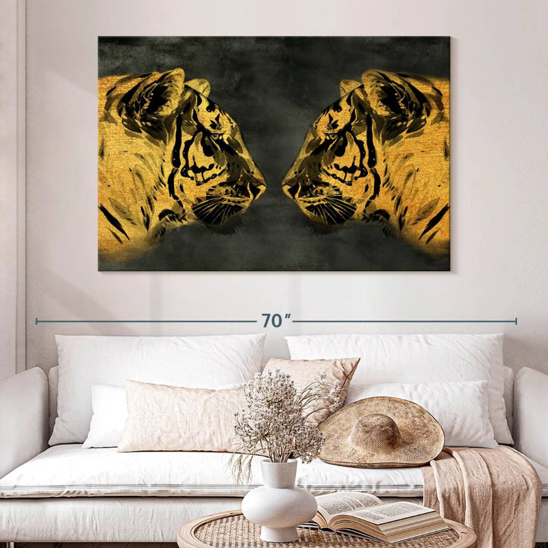 Golden Tigers, H 34 po x l 51 po