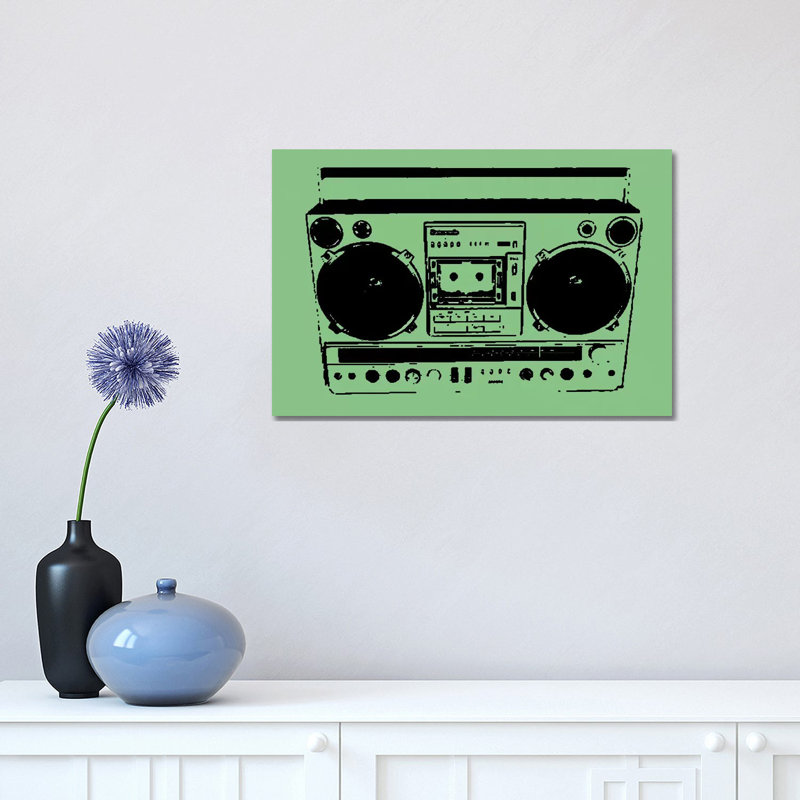 Boom Box by Steez - Wrapped Canvas Print, 30.48 cm H x 45.72 cm W