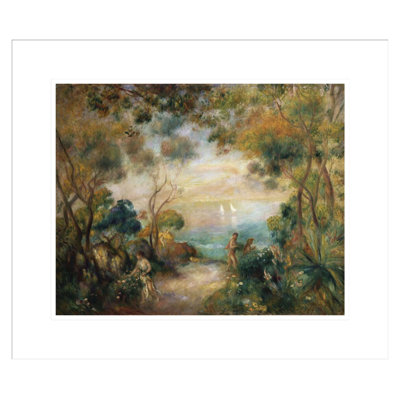 «A Garden in Sorrento» par Pierre-Auguste Renoir, impression giclée encadrée