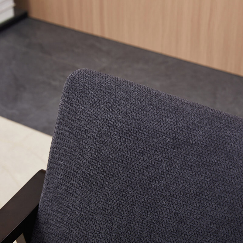 Fauteuil moderne d'inspiration médiévale avec dossier haut, Noir antique