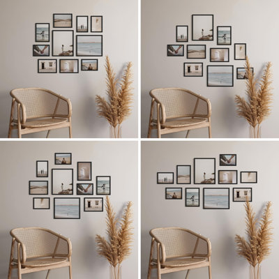 Oak Gallery Wall Frames 10 Pack