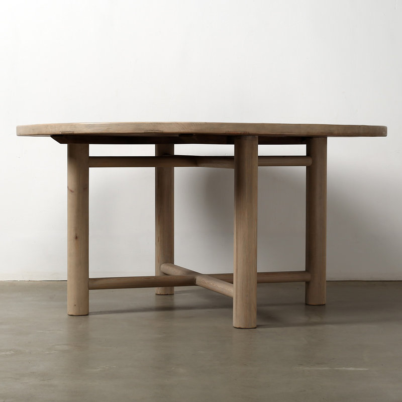 Mayling Round Pine Wood Dining Table