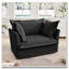 Fauteuil d'appoint en chenille avec 2 coussins décoratifs-1464286128