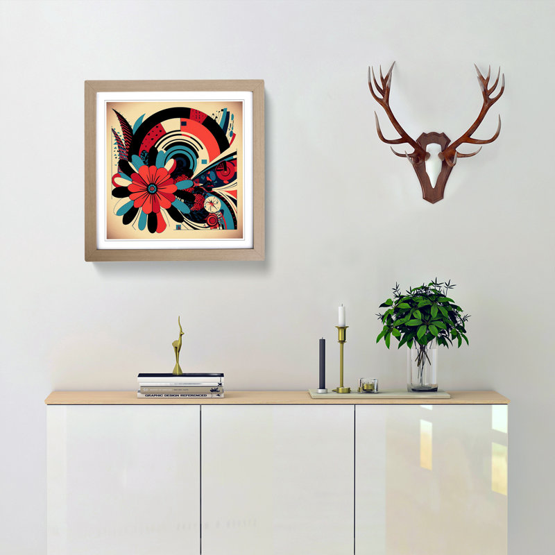 Single Picture Frame Print on Wood, Oak