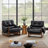 Esmiralda 35.83'' W Full-grain Genuine Leather Accent Lounge Armchair with Ash Wood Frame-103340481