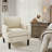 Mid-Century Reading Chair, No Screws Assembly, Comfy Upholstered Armchair with Sturdy Legs-1263495412