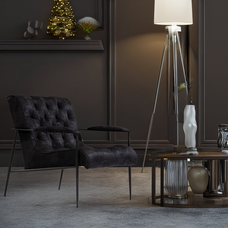 Metal Legs Wing Chair