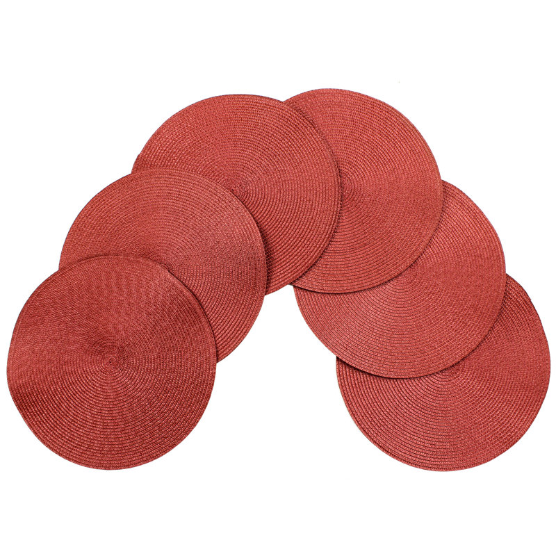 Ensemble de 6 napperons de table et de cuisine antidérapants Vienna, Rouille