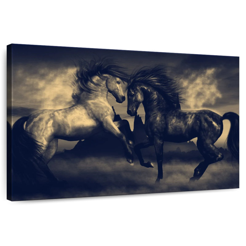«Crowle Two Epic Horses», H 8 po x l 12 po