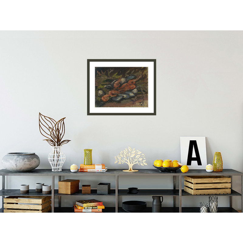 «Prawns and Mussels» par Vincent van Gogh, impression giclée encadrée, H 23,5 po x l 28,95 po