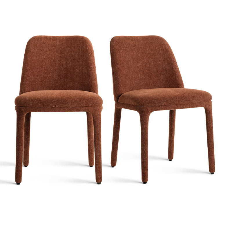 19.5" Seat Height Upholstered Fabric Dining Chair, Terra