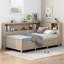 Lit de jour en bois avec tablettes de rangement et 3 tiroirs-1700258038