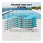 Ensemble de 3 chaises longues de piscine bleues (2 chaises longues et 1 table)
