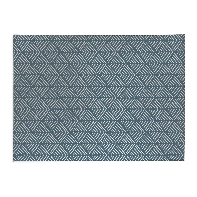 Tapis de cuisine Tribal Dreamer, Bleu, Rectangle 5 pi x 7 pi