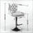 Thick Chrome Swivel Velvet Barstools, Adjustable Height