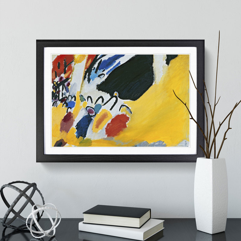 Impression III by Wassily Kandinsky - Picture Frame Painting, 36cm H x 48cm W x 2cm D, Black Framed