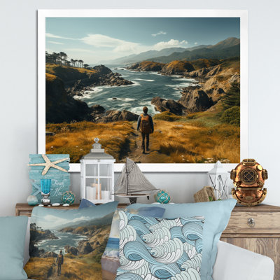 Rocky Beach Coastal Wanderer III - Nautical & Beach Canvas Art Print