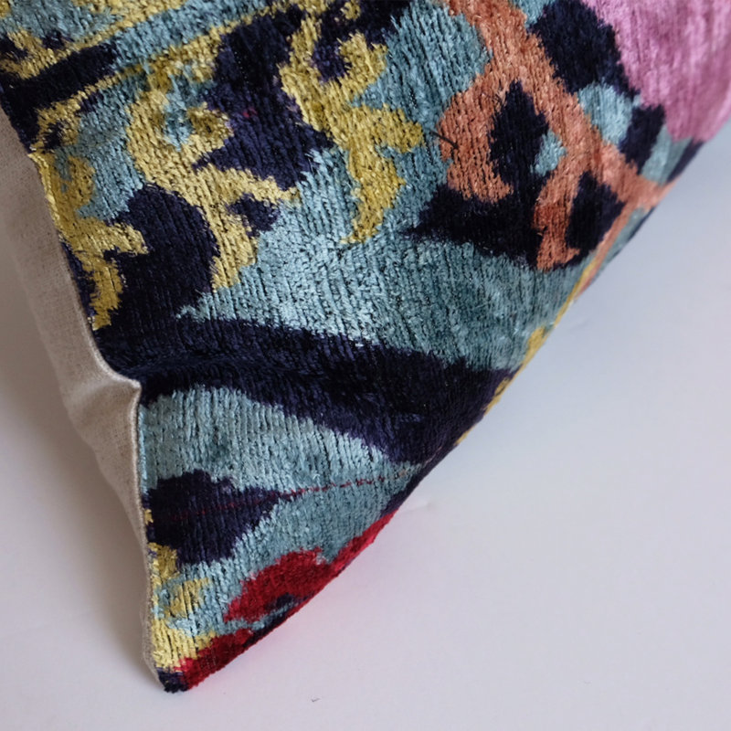 Richland Rectangular Silk Pillow Cover & Insert, Ikat 3