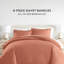 Ensemble de literie 8 pièces - Housse de couette unie, ensemble d'édredon et ensemble de draps à motifs-99311852-99311853