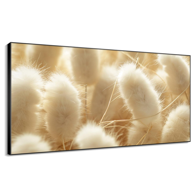 Fluffy Pampas Grass Warm Minimalist Nature Living Large Wall Art Print Home Decor (assemblage requis), H 36 po x l 72 po
