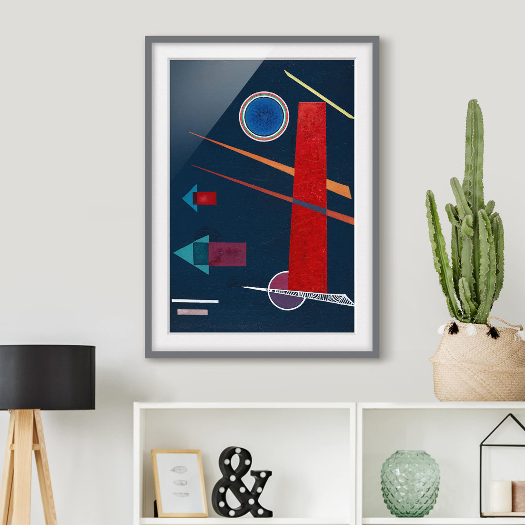 Gerahmtes Poster Mighty Red von Wassily Kandinsky