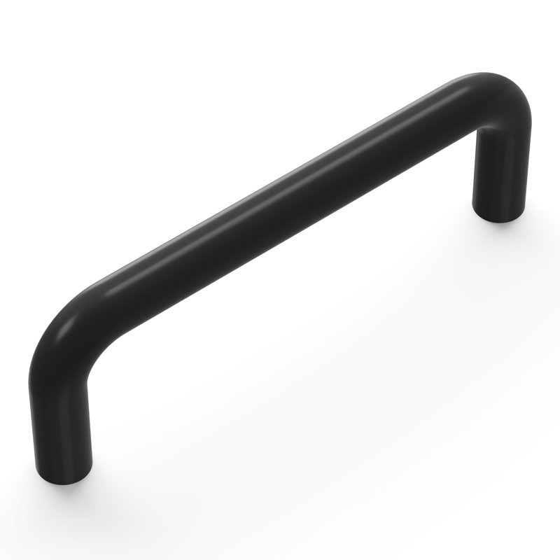 Wire Kitchen Handles, Solid Core Drawer Pulls for Cabinet Doors, 3-3/4", Black