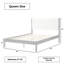 Structure de lit en bois massif Ardin avec tête de lit tapissier crème-672024917-702505938