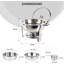 Mantraraj Stainless Steel Chafing Dish With Tempered Glass Lid 4.5L Round Food Warmer Buffet Server Serving Dishes Pack 2