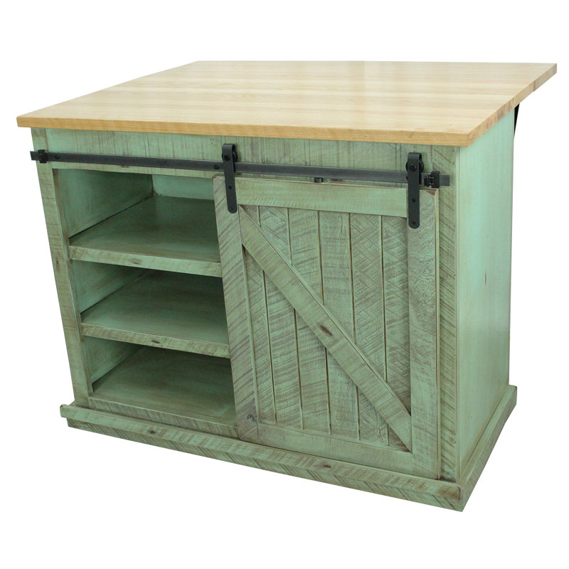Uli 48 " W Kitchen Island, Aquamarine
