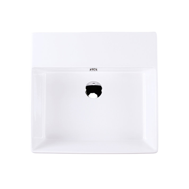 Aquamedia 20'' L Bathroom Sink, 0 Hole