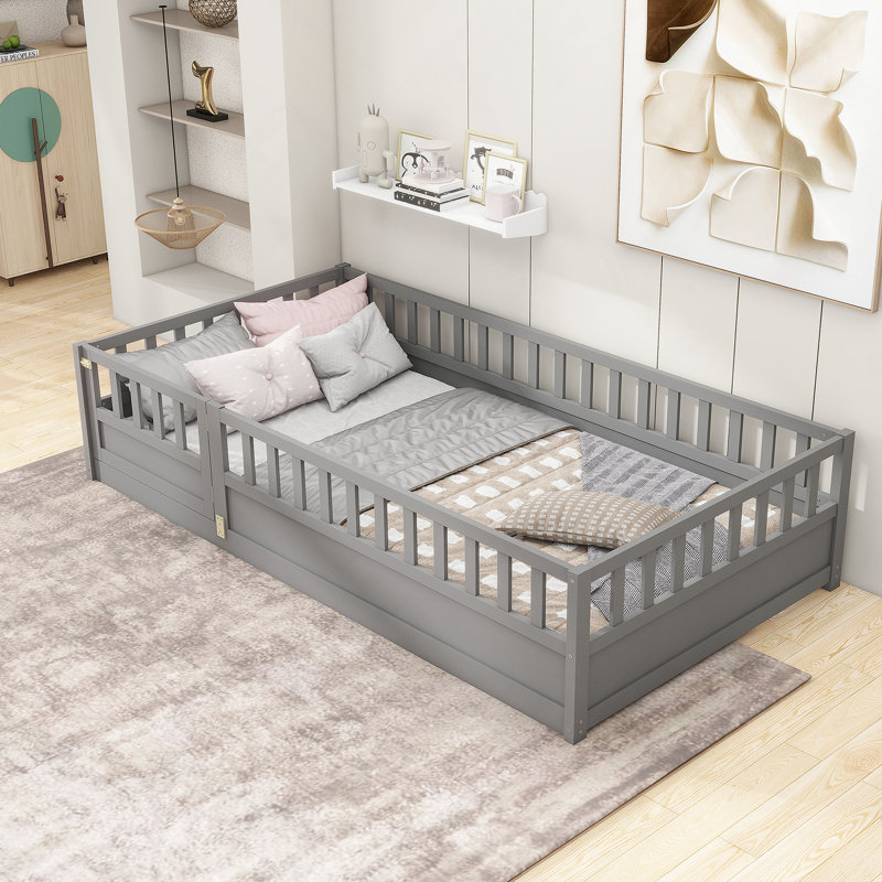 Grey Twin Bed, Grey, Twin