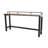Zarahi Pine Solid Wood Top Metal Base Dining Table